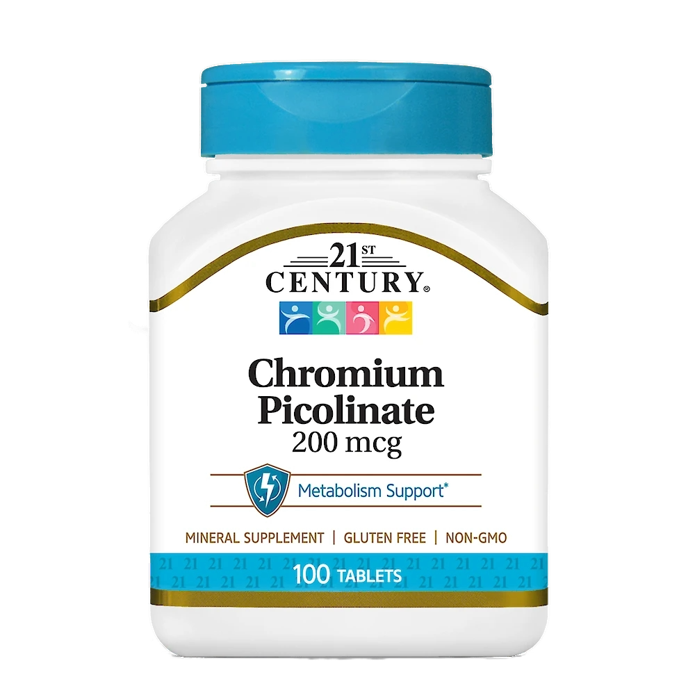 21st Century, Chromium Picolinate, 200mcg, 100 Tablets