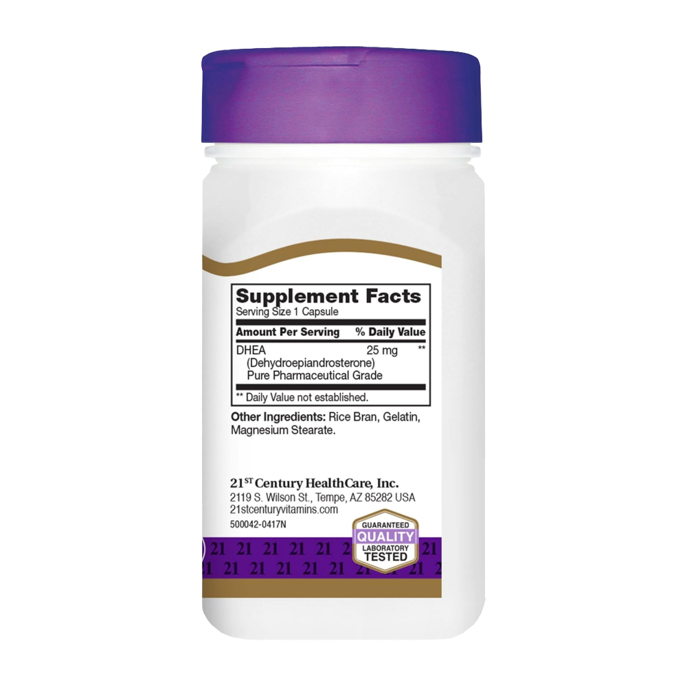 21st Century, DHEA 25 mg, 90 Capsules, 90 Servings