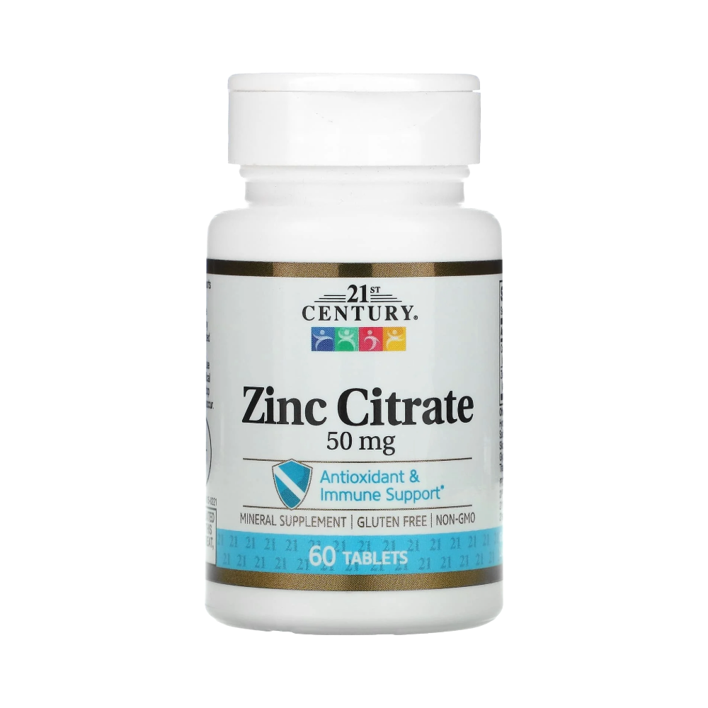 21st Century, Zinc Citrate, 50mg, 60 Tablets