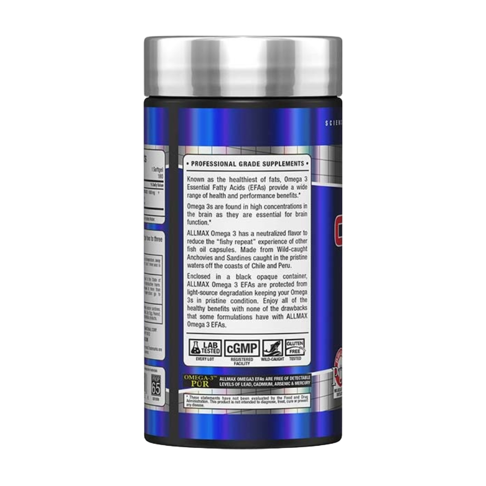 ALLMAX Essentials, Omega 3, 180 Softgels, 180 Servings