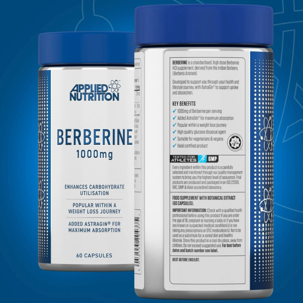 Applied Nutrition, Berberine, 1000mg, 60 Capsules, 30 Servings