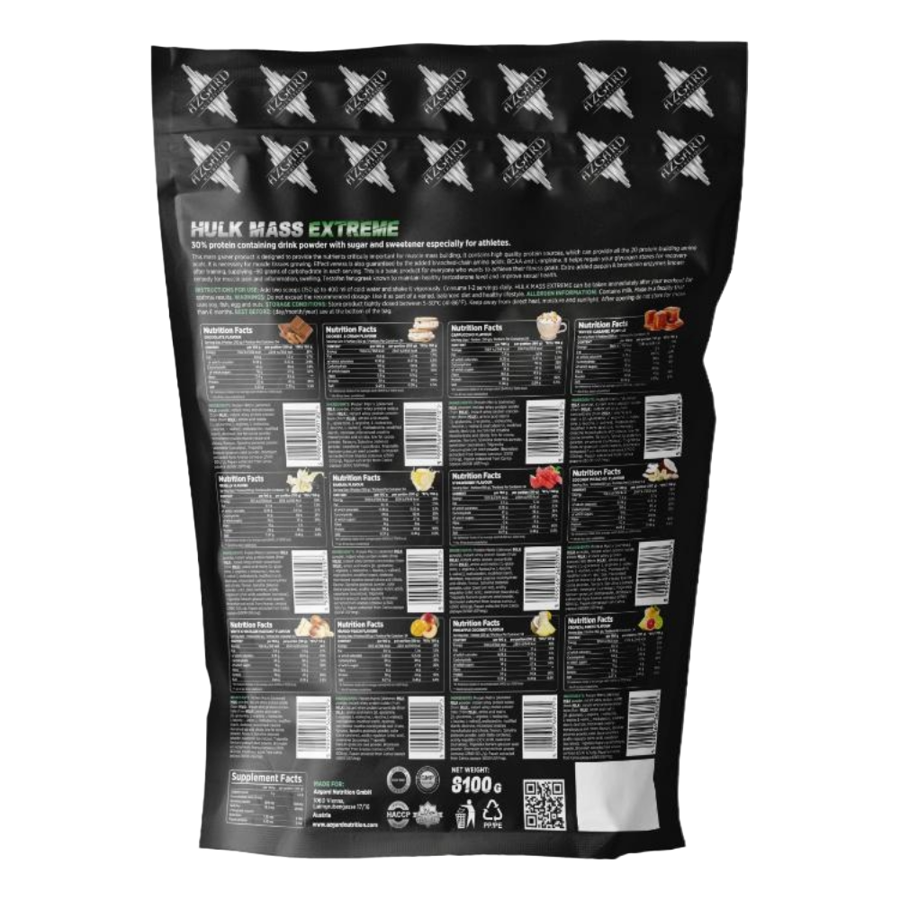 Azgard Nutrition, Hulk Mass Extreme, 8.1KG, 54 Servings