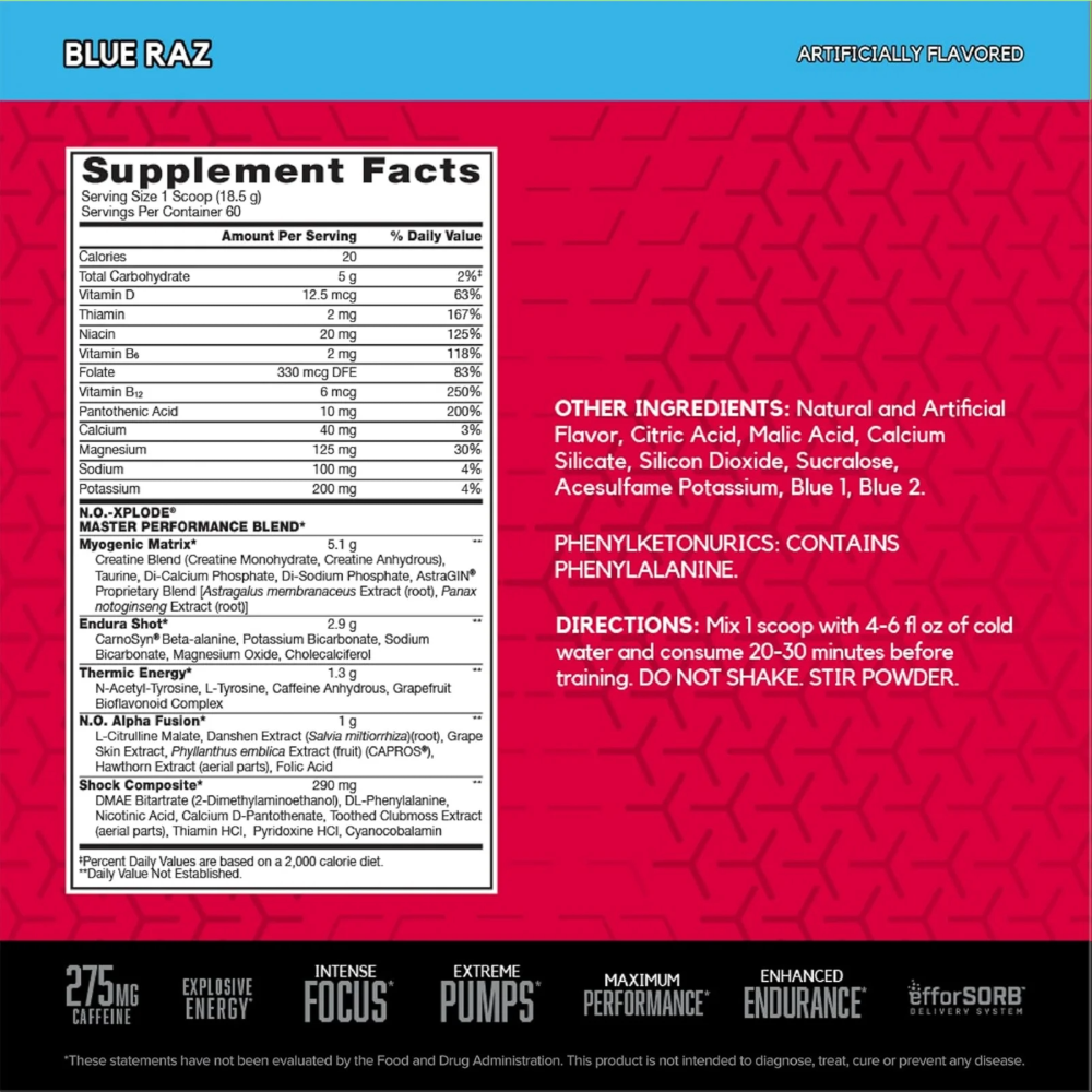 BSN, NO-XPLODE, 1.11Kg, 60 Servings