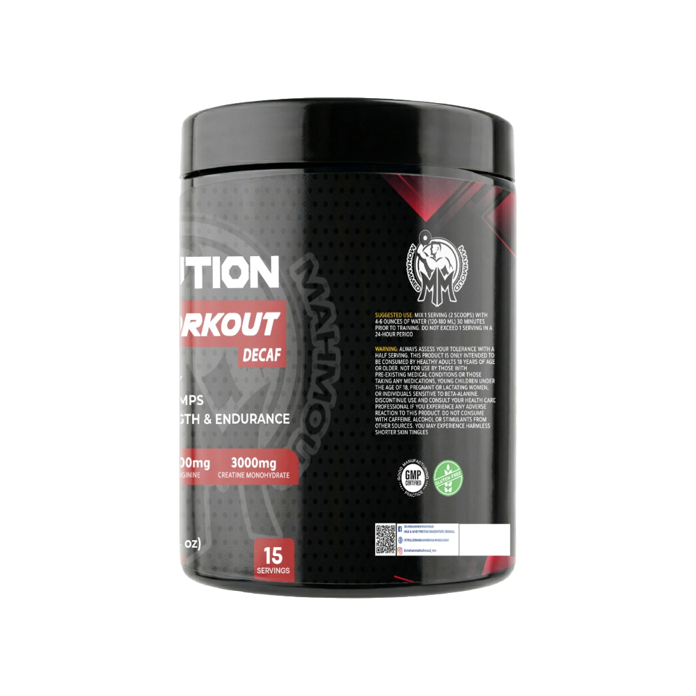 DR.Mohamed Mahmoud, Evolution Preworkout DECAF, 330g, 15 Servings
