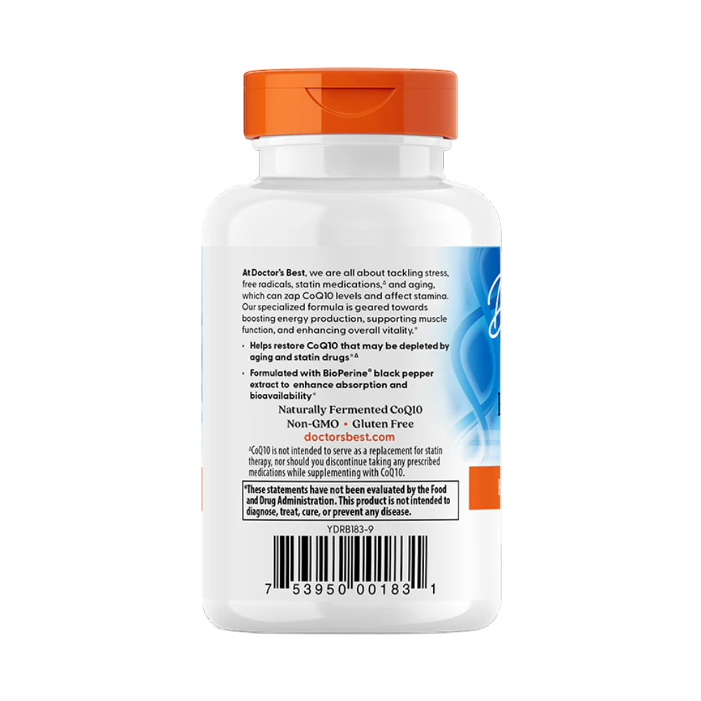 Doctor's Best, High Absorption CoQ10 with BioPerine, 100 mg, 120 Softgels, 120 Servings