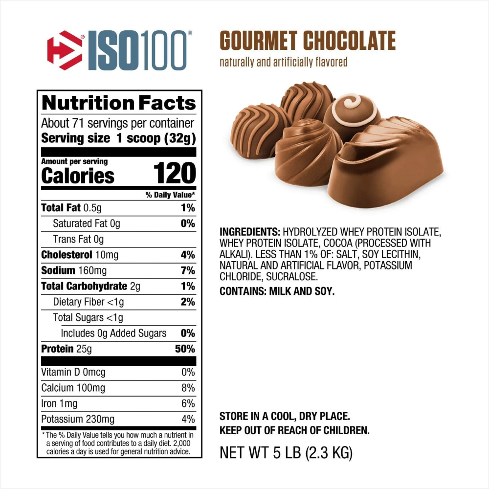 Dymatize, ISO100 Hydrolyzed Whey Protein, 2.3 kg