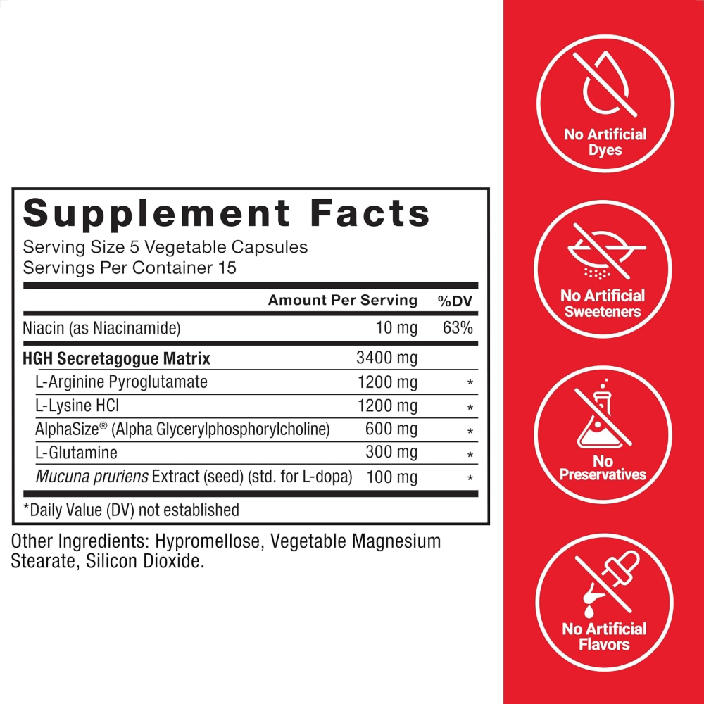 Force Factor, Prime HGH Secretion Activator, 75 Capsules, 15 Servings