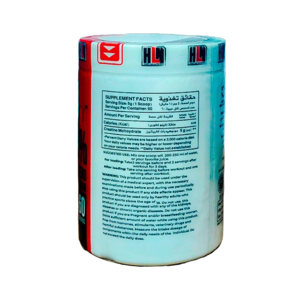Hard Lab, Creatine Monohydrate, 300g, 60 Servings
