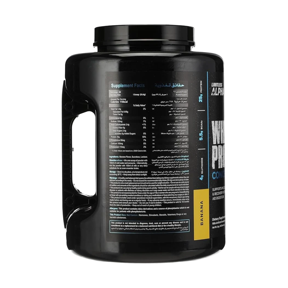 Limitless Alpha, Whey Concentrate, 2kg, 60 Servings