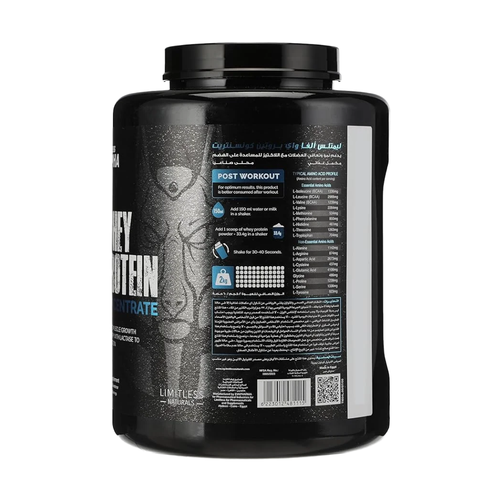 Limitless Alpha, Whey Concentrate, 2kg, 60 Servings