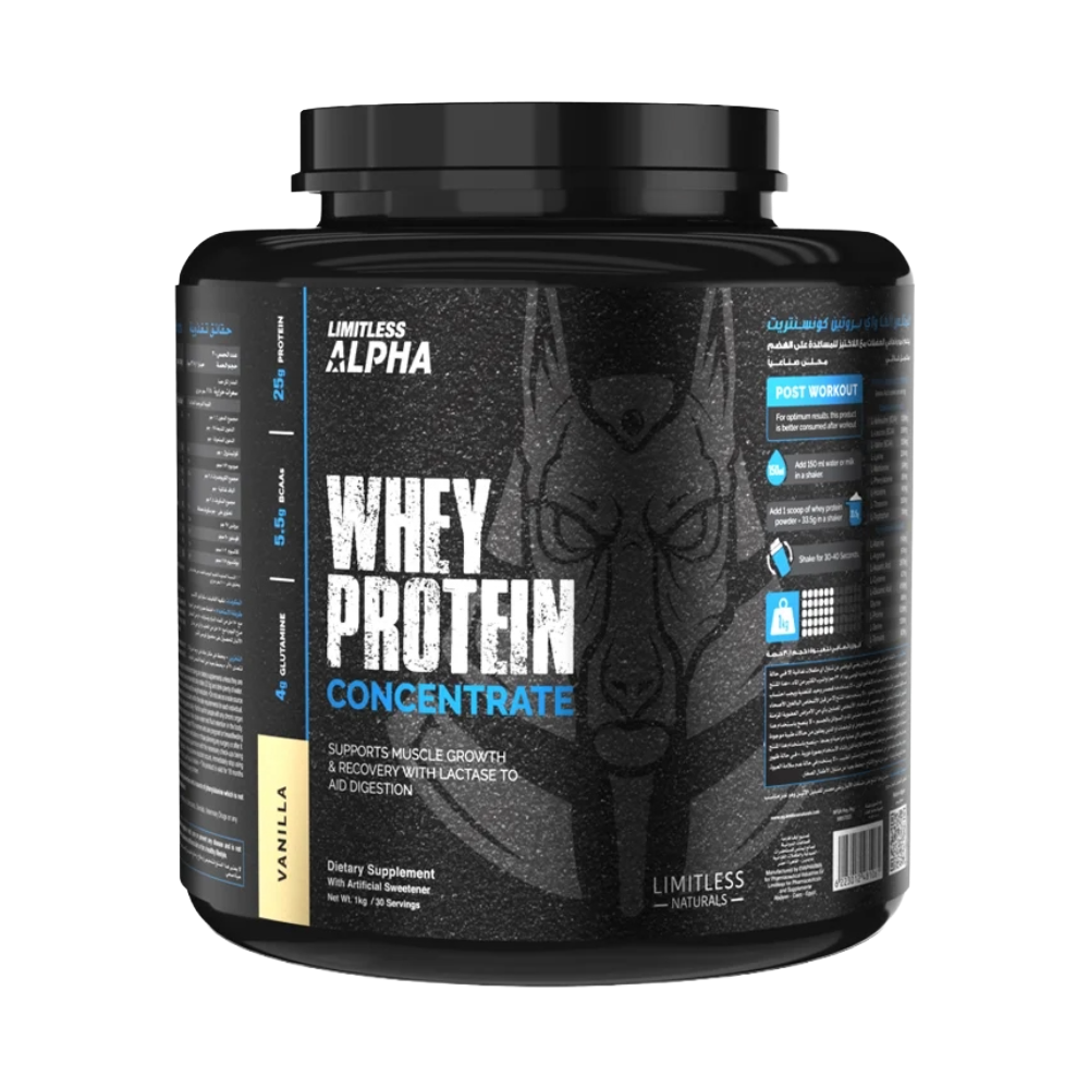 Limitless Alpha, Whey Protein Concentrate, 1kg, 30 Servings