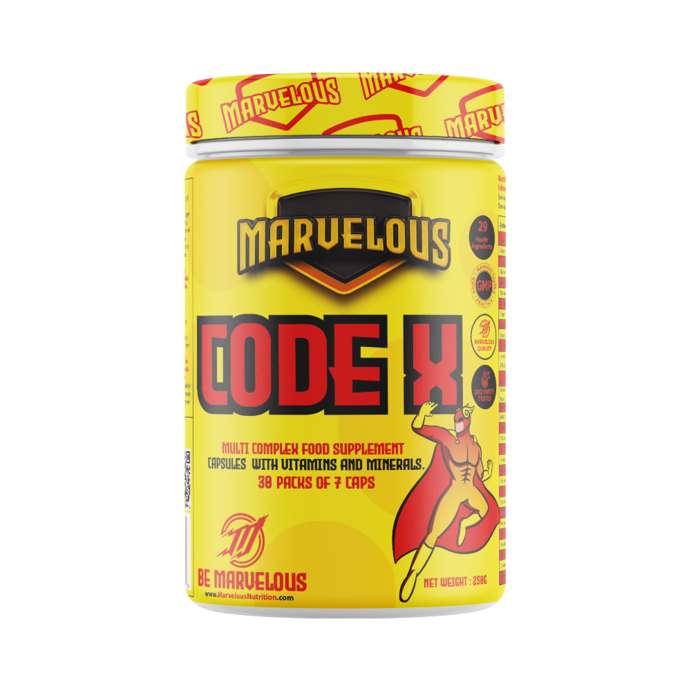 Marvelous Nutrition, Code X, 30 packs, 7 Capsules per pack
