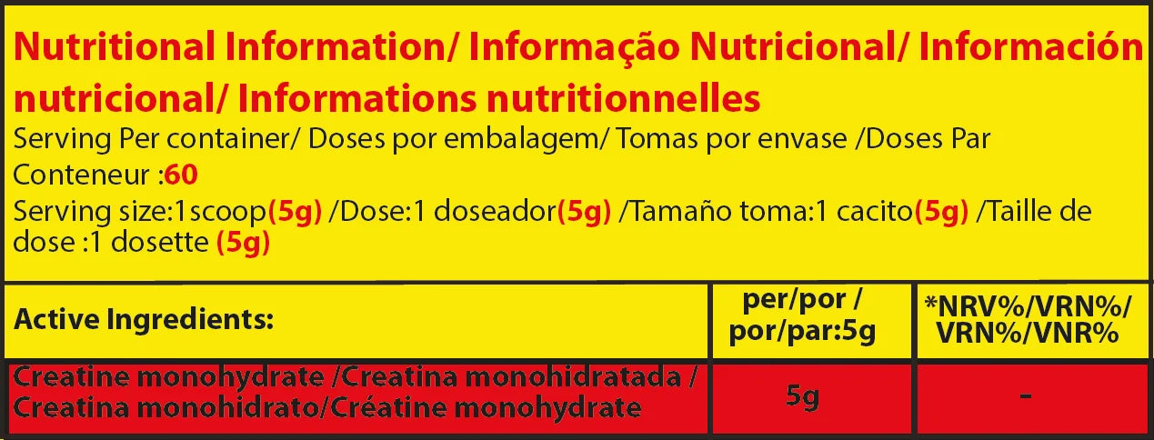 Marvelous Nutrition, Creatine Monohydrate, Unflavored, 300G, 60 Serving