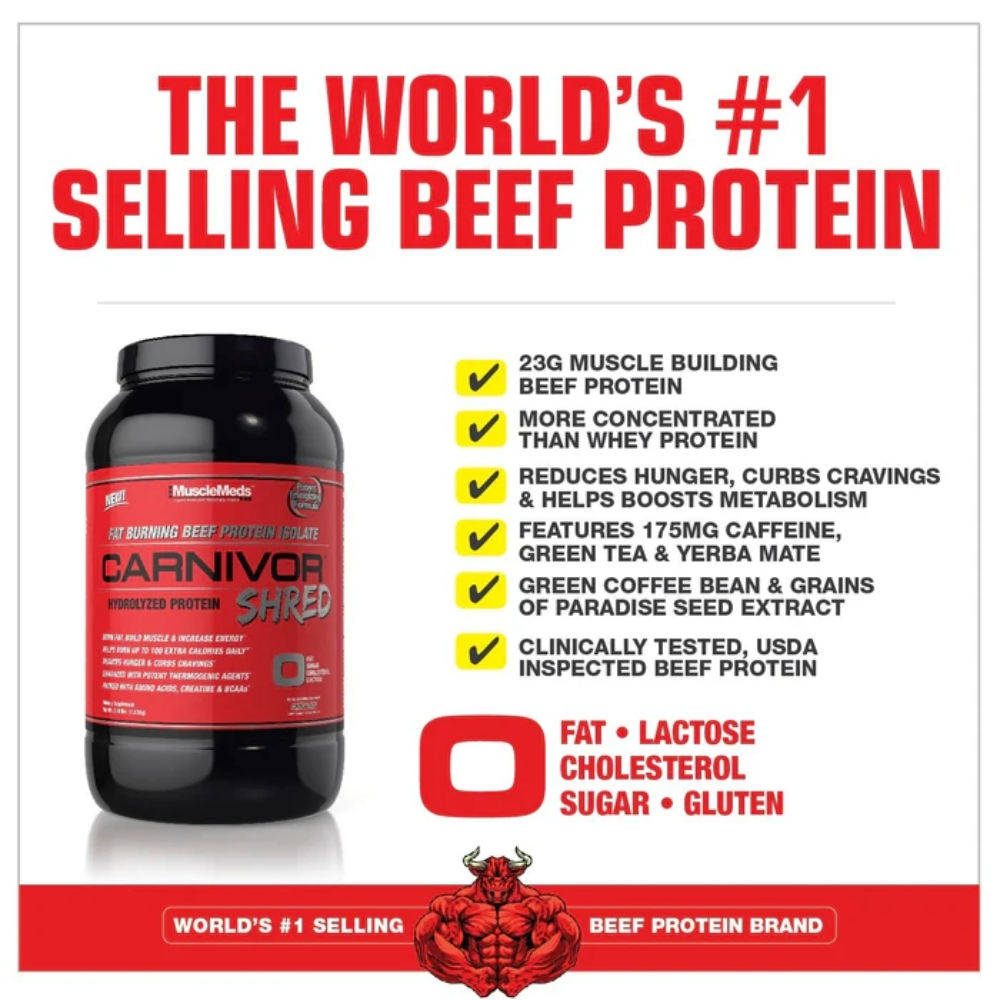 Muscle Meds, Carnivor Beef Hydro Shred, 900g, 28 Servings
