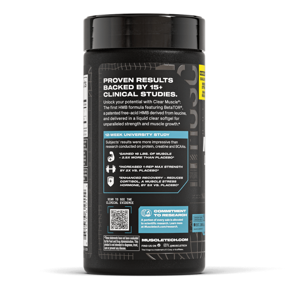 MuscleTech, Clear Muscle Liquid HMB, 42 Liquid Softgels, 42 Servings