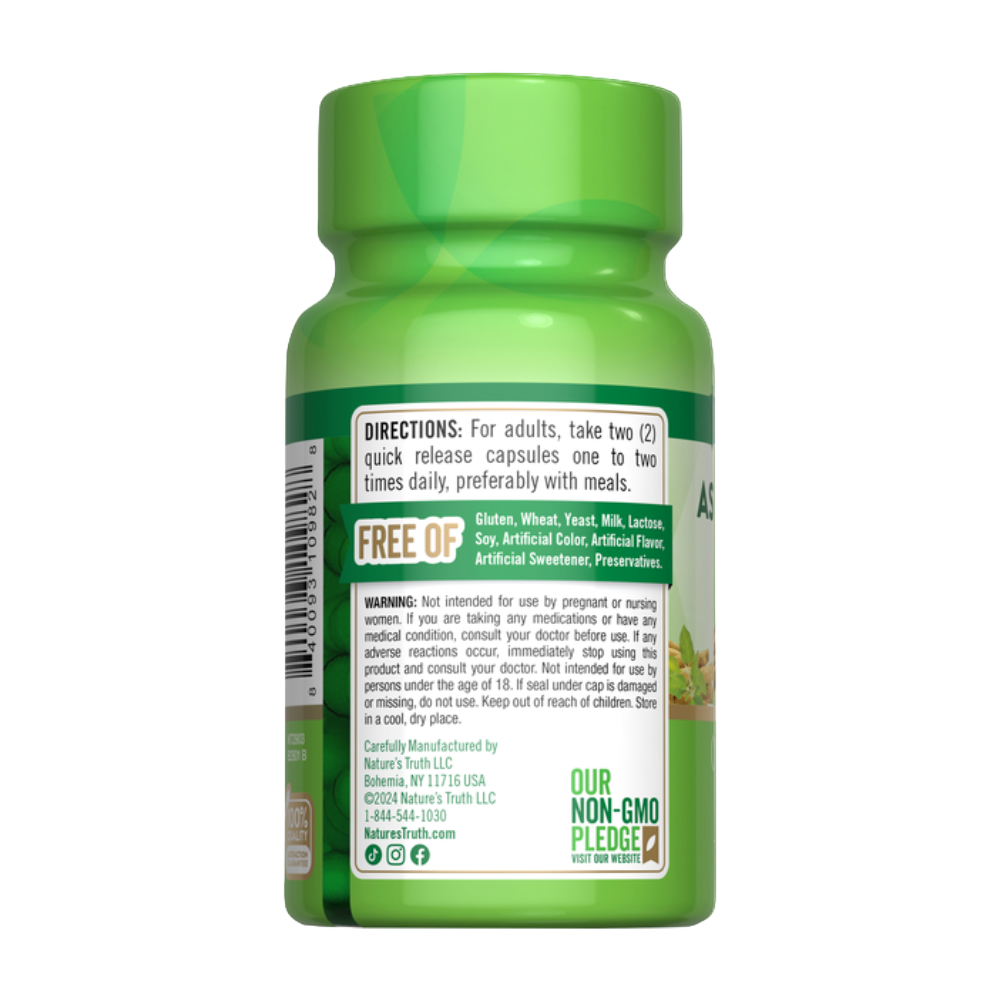 NATURE’S TRUTH, Ashwagandha Root, 920mg, 90 Capsules, 45 Servings