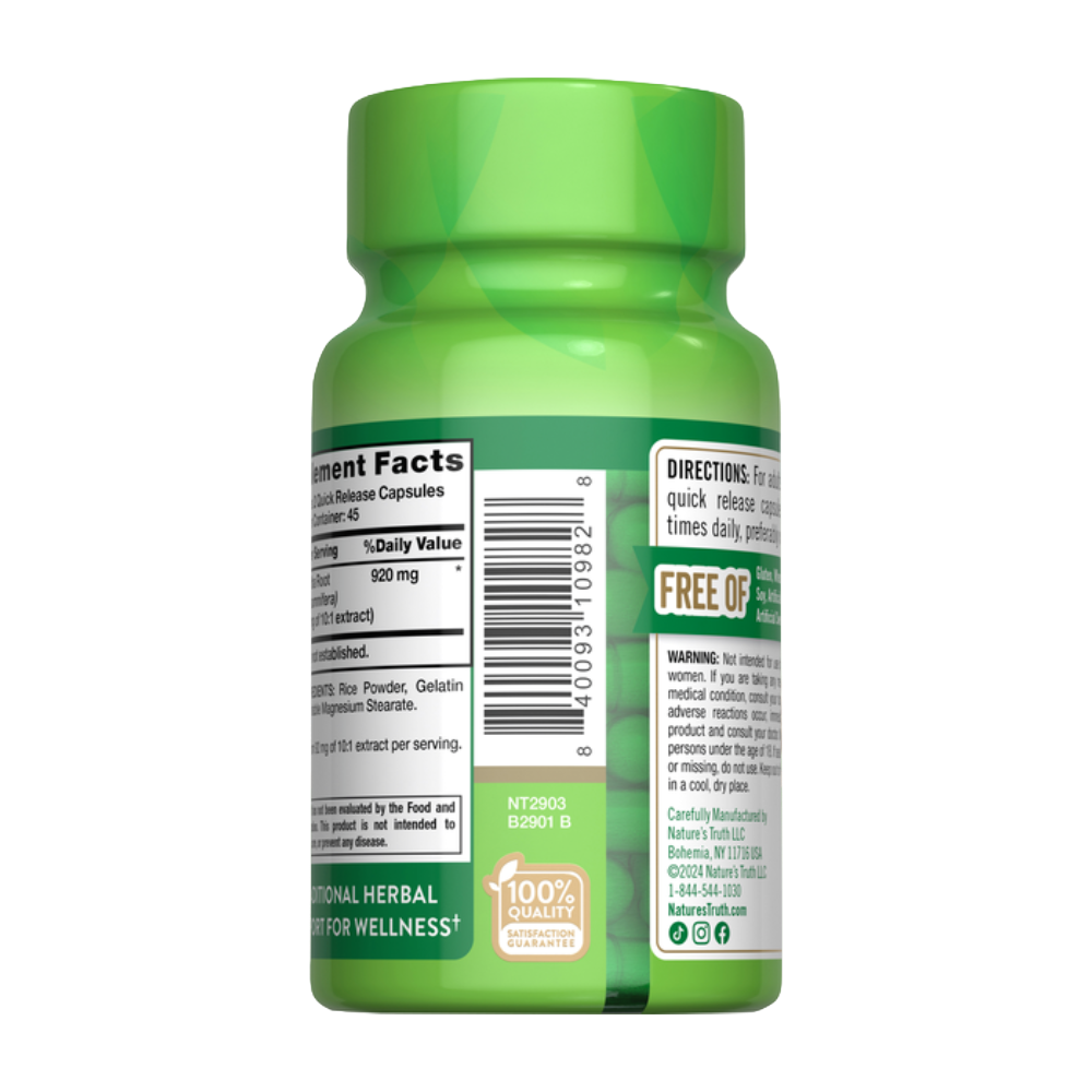 NATURE’S TRUTH, Ashwagandha Root, 920mg, 90 Capsules, 45 Servings