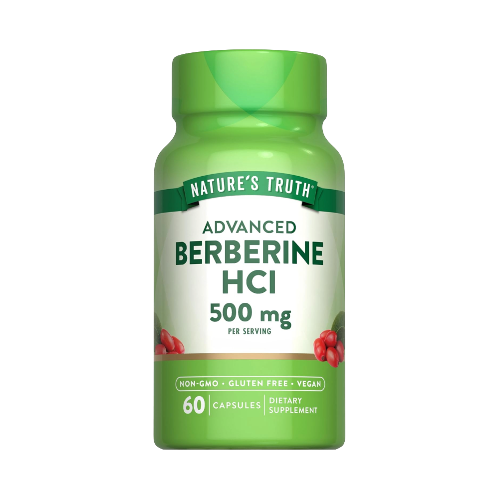 NATURE’S TRUTH, Berberine HCl 500mg, 60 Capsules, 30 Servings