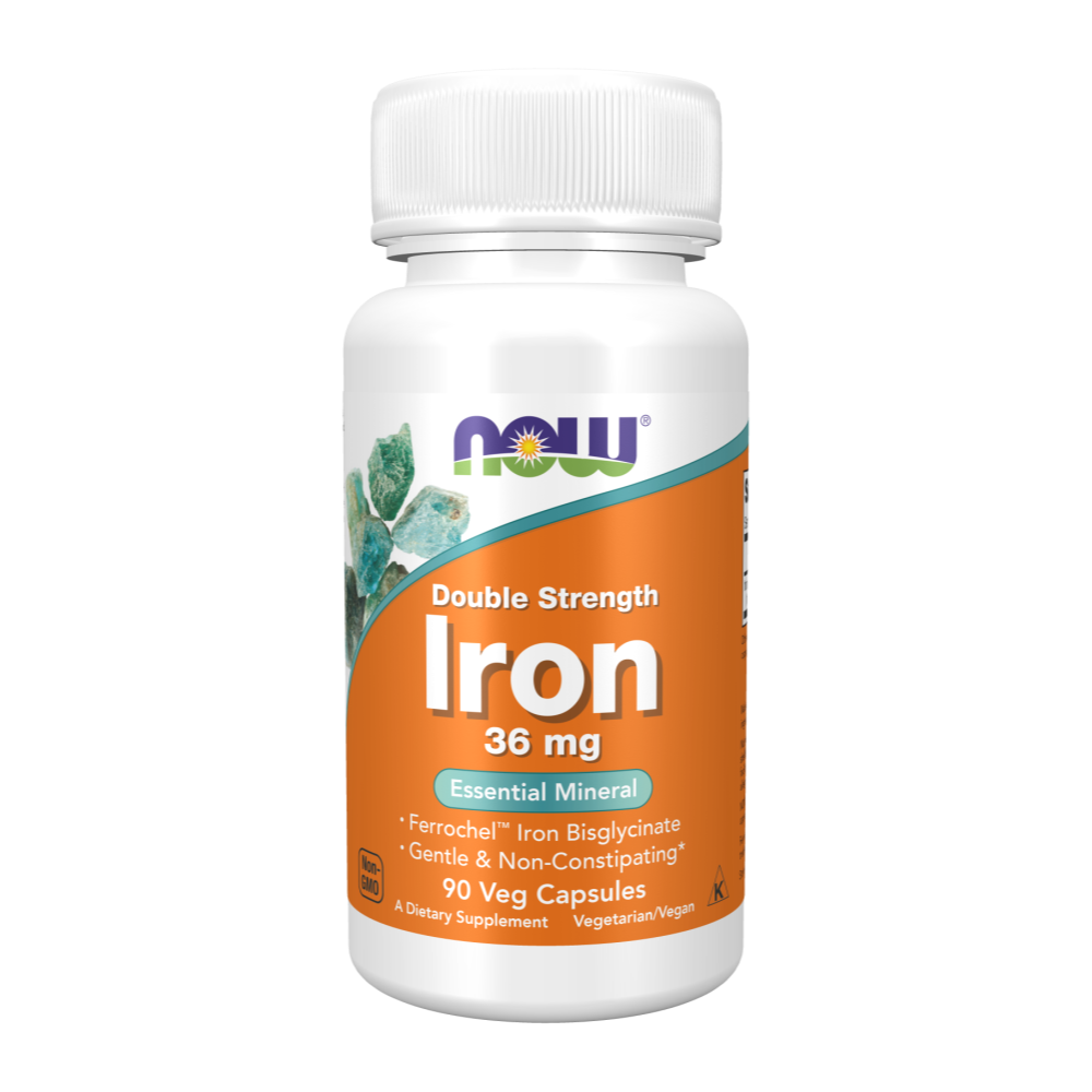 NOW Foods, Iron 36 mg, 90 Veg Capsules, 90 Servings