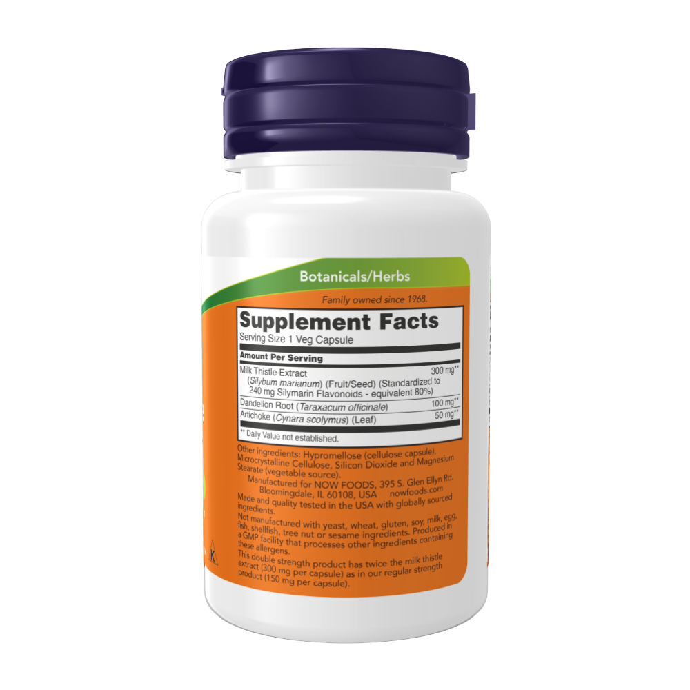 Now Foods, Milk Thistle Extract, 300 mg, 50 Veg Capsules, 50 Servings