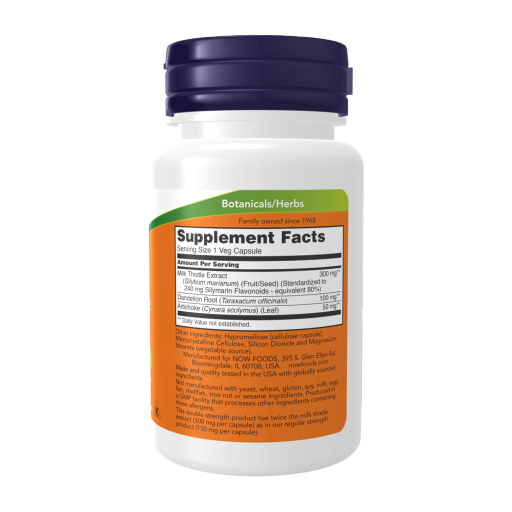 Now Foods, Milk Thistle Extract, Double Strength, 300 mg, 100 Veg Capsules