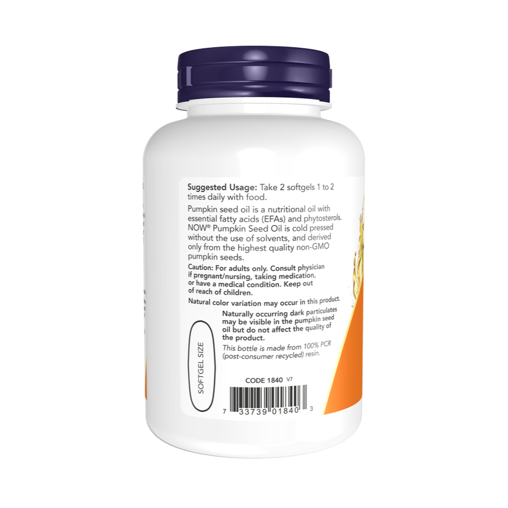 Now Foods, Pumpkin Seed Oil, 1000 mg, 100 Softgels, 50 Servings