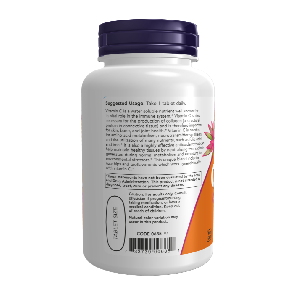 Now Foods, Vitamin C-1000, 100 Tablets, 100 Servings