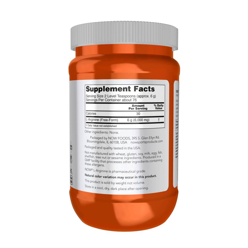 Now Sports, L-Arginine Powder, 454g, 76 Servings