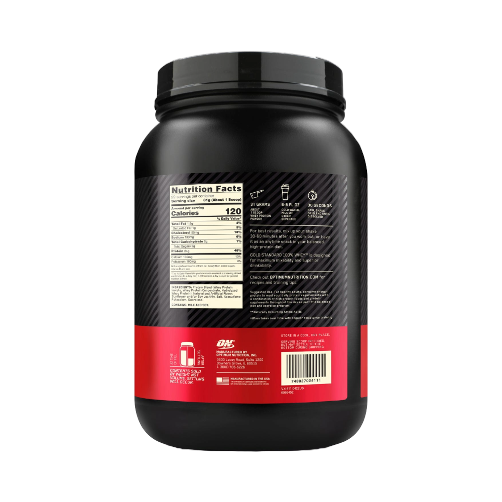 Optimum Nutrition, Gold Standard 100% Whey, 907g, 29 servings