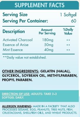 Organic Nation, Activated Charcoal, 60 Softgel, 60 Servings