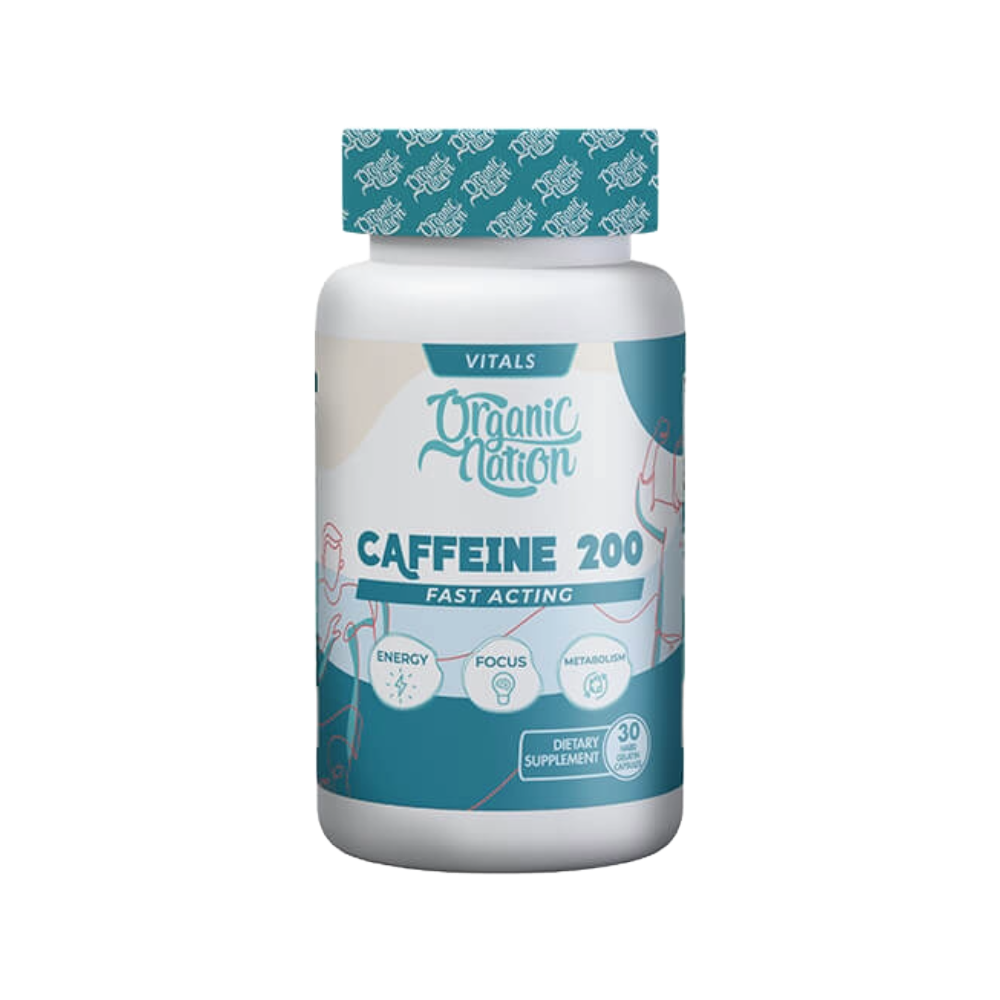 Organic Nation, Caffeine 200 Fast Acting, 30 Capsules