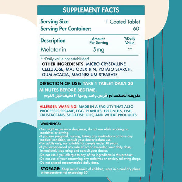 Organic Nation, Fast Dissolving Melatonin, 5mg, 60 Tablet, 60 servings