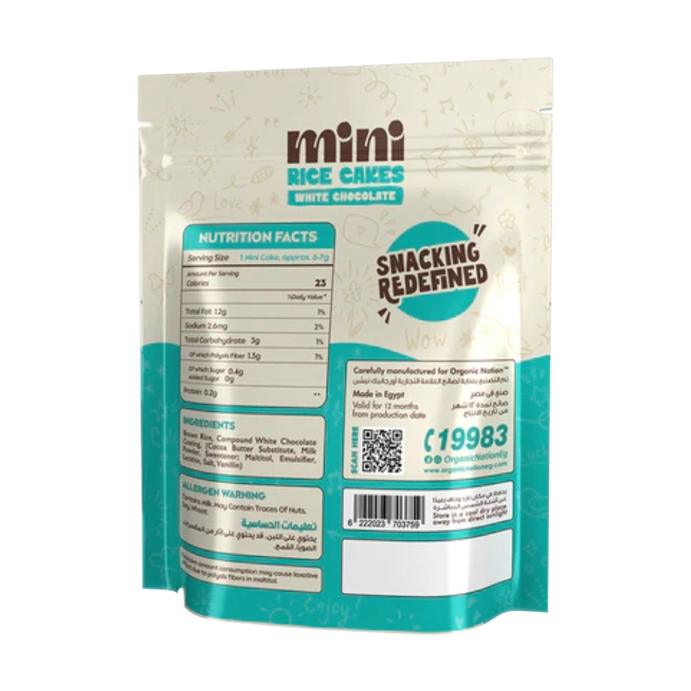 Organic Nation, Mini Rice cakes coated, 40GM