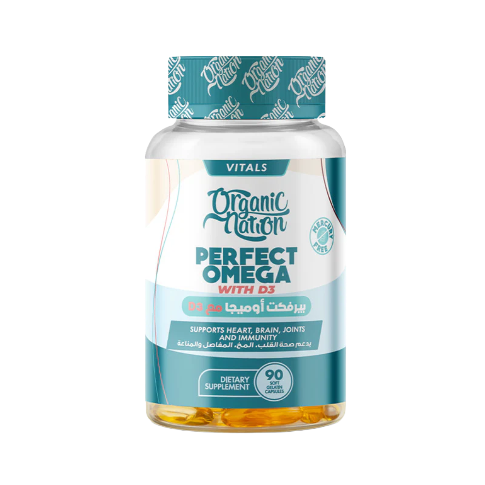 Organic Nation, Perfect Omega-3 With D3, 90 softgel, 90 Servings