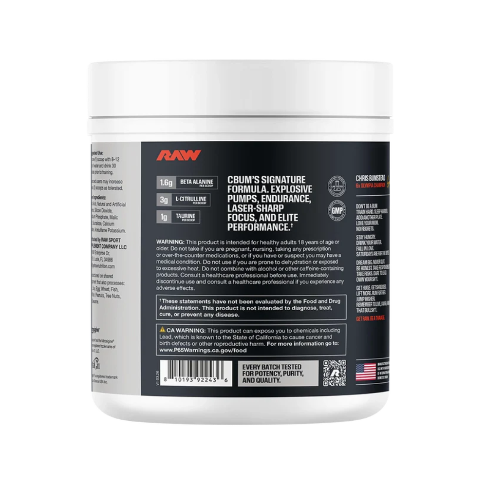Raw Nutrition, Thavage Pre-Workout, 505g, 40/20 Servings