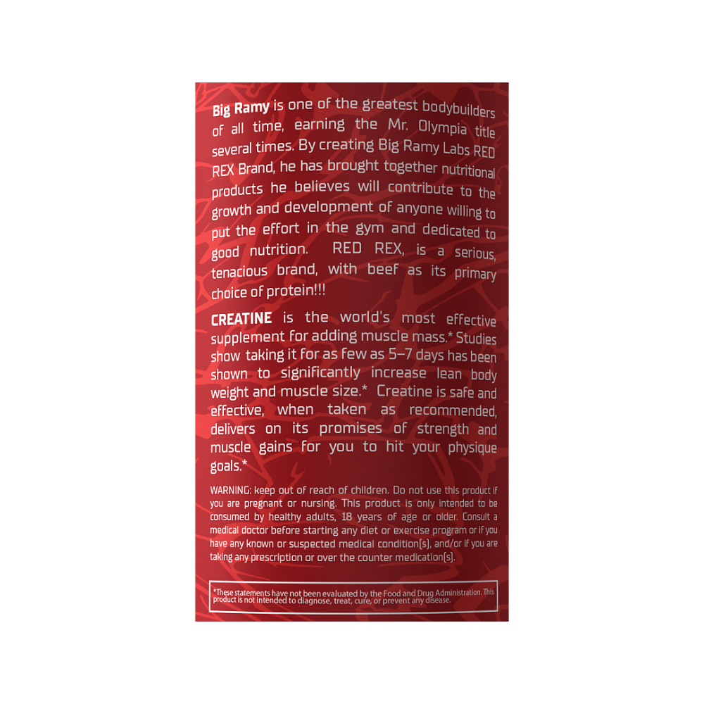 Red Rex, Creatine Monohydrate, Unflavored, 300g, 60 Servings