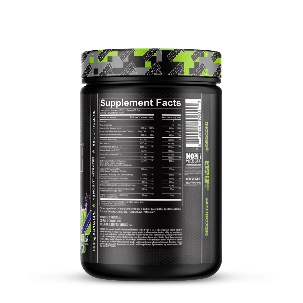 Redcon1, Total War x Black Ops Pre-workout, 385G, 40 Serving