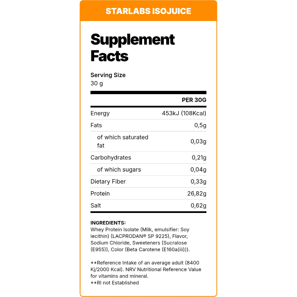 Star Labs, Iso Juice, 1.36KG, 45 Servings