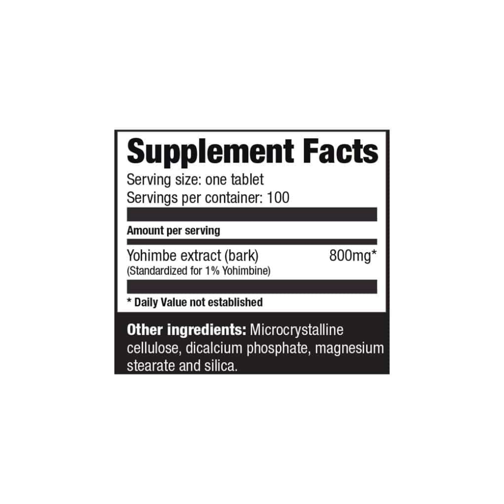 Ultimate Nutrition, Yohimbe, 100 Tablets, 100 Servings