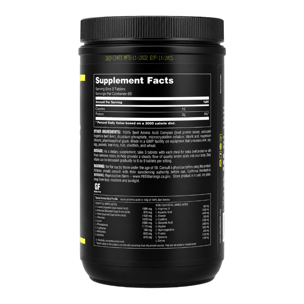 Universal Nutrition, 100% Beef Aminos, 200 Tablets, 66 Servings