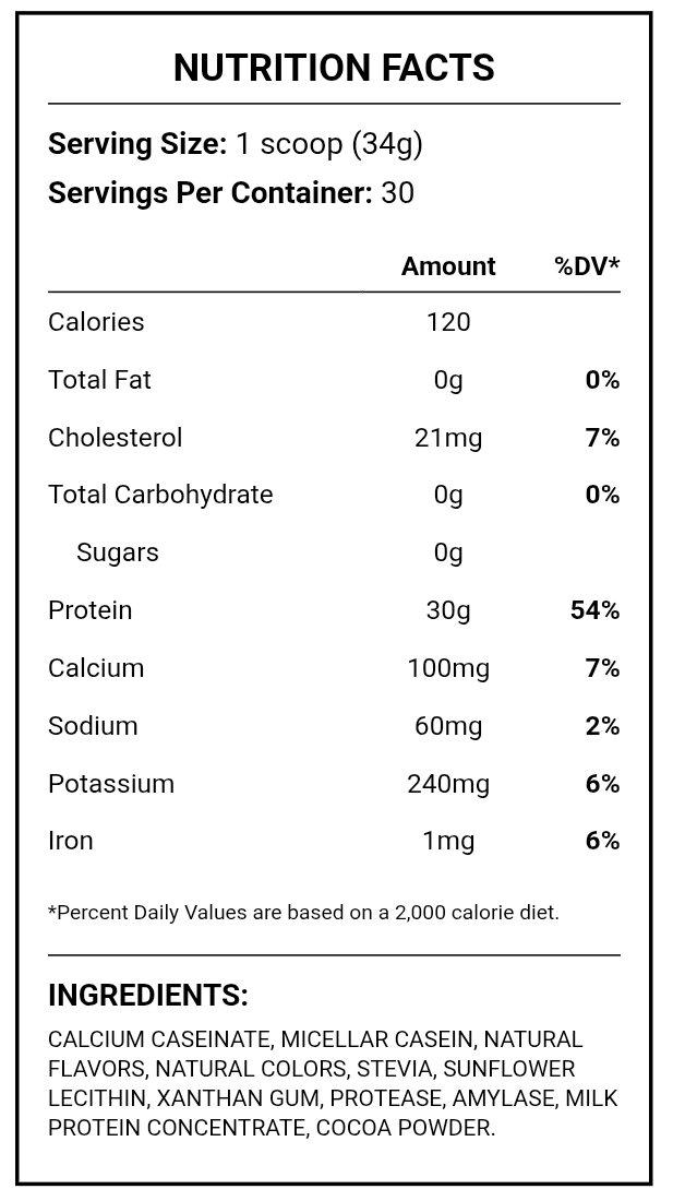 Vertex Nutrition, Casein Protein, 1kg, 30 Serving