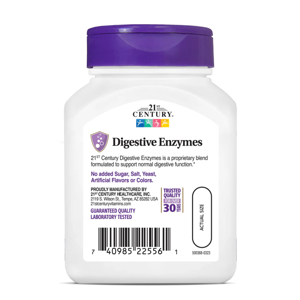 21st Century, Digestive Enzymes, 60 Capsules, 60 Servings