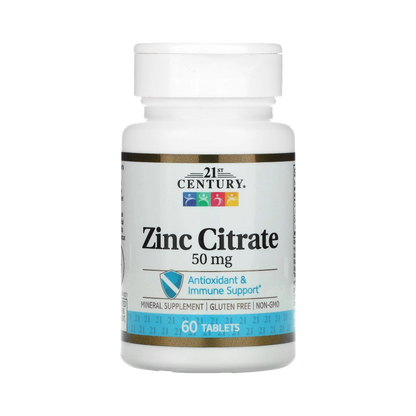 21st Century, Zinc Citrate, 50mg, 60 Tablets