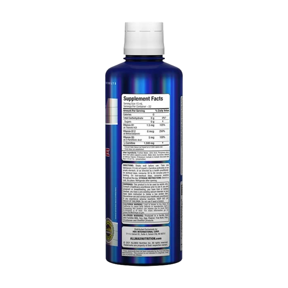 Allmax Nutrition, Liquid L-Carnitine 1500, 473ml, 32 Servings