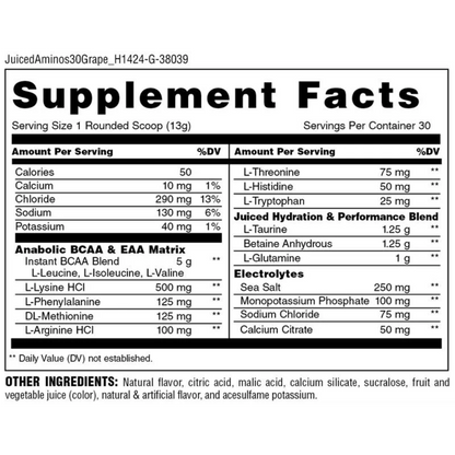 Animal, Juiced Aminos, 375, 30 Servings