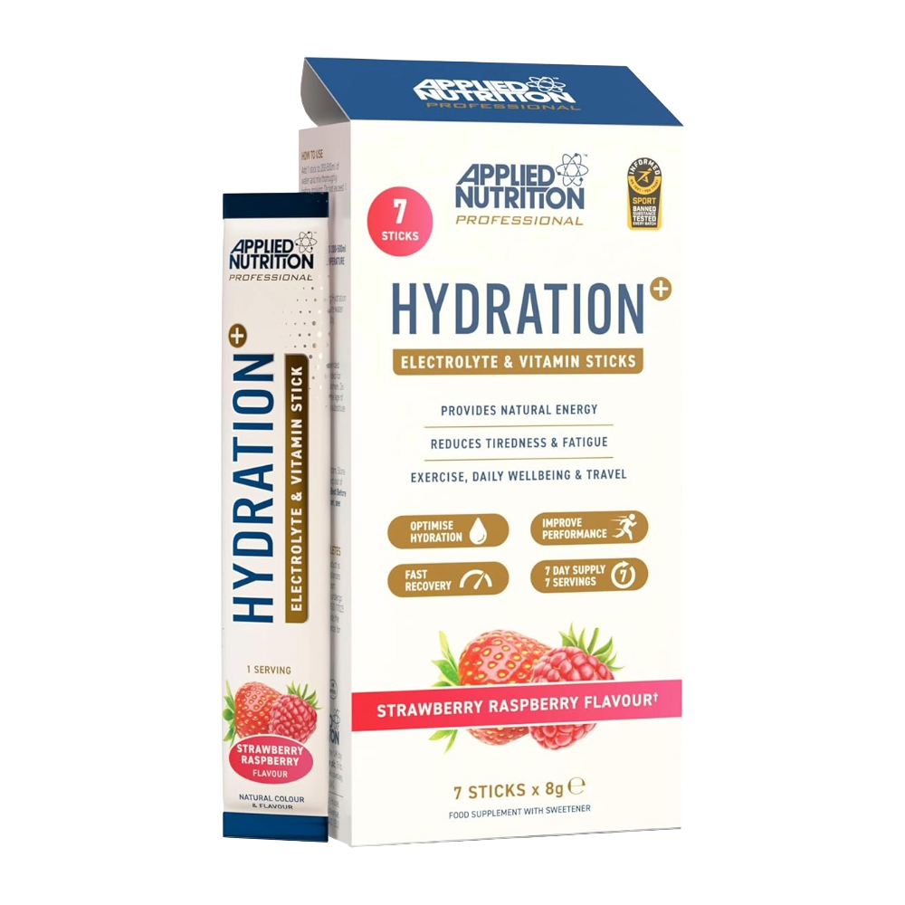 Applied Nutrition, Hydration+ Electrolyte & Vitamin Powder Stick, 7 Packs