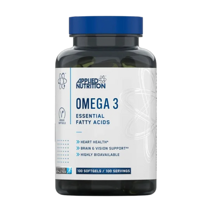 Applied Nutrition, Omega 3 + Vitamin E, 100 Softgels, 100 Servings