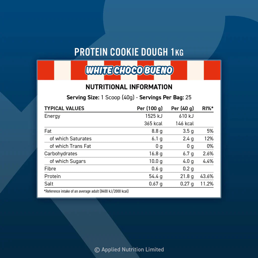 Applied Nutrition, Protein Cookie Dough Dessert, 1kg, 25 servings