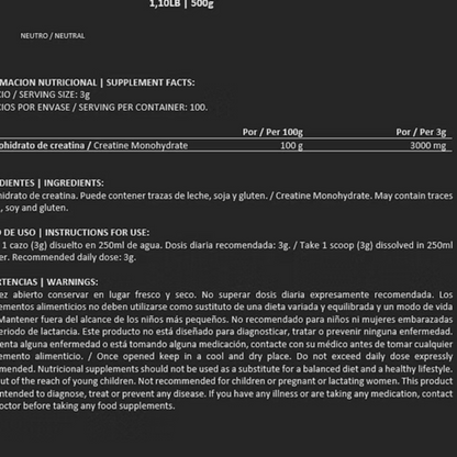 BigMan, Creatine Monohydrate, 500g, 166 Servings