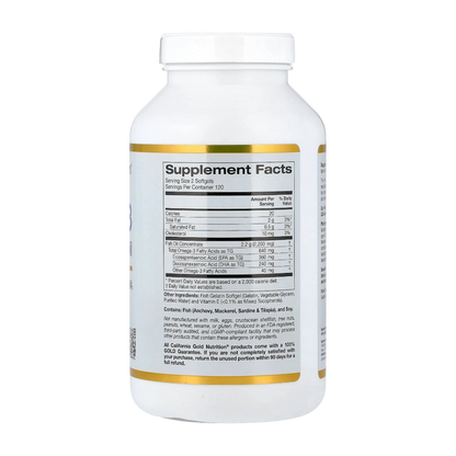 California Gold Nutrition, Omega-3, 240 Softgels, 120 Servings